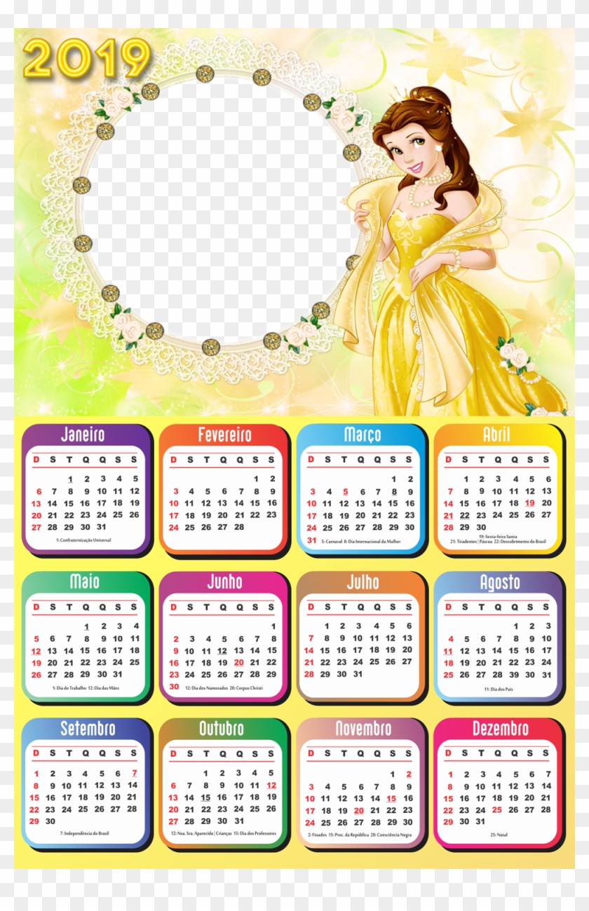 000 × - 2019 Disney Princess Calendar Clipart