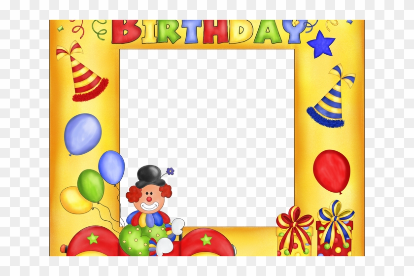 Happy Birthday Clipart Picture Frame - 1st Happy Birthday Photo Frame - Png Download