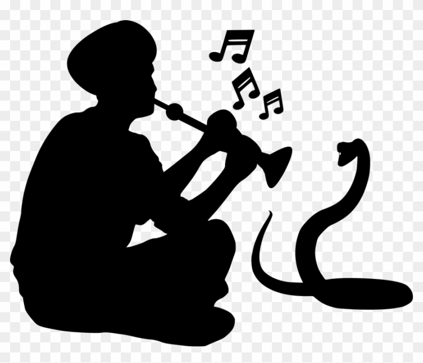 Snake Charmer Silhouette Indian Jaipur Music - Snake Charmer Silhouette Clipart