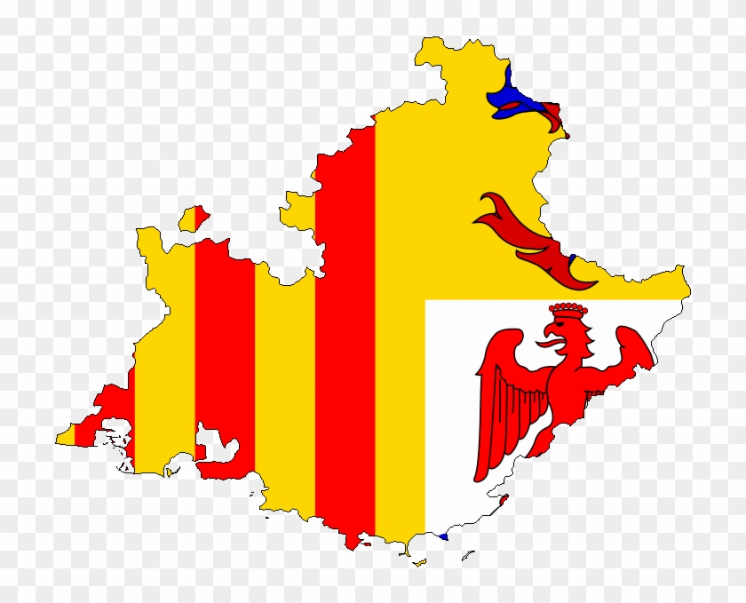 Paca Carte Drapeau - Provence Alpes Cote D Azur Clipart