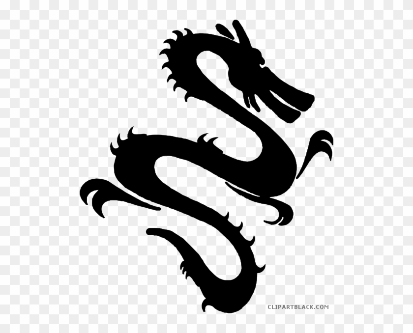 Clipart Snake Silhouette - Chinese Dragon Clipart - Png Download #5183081