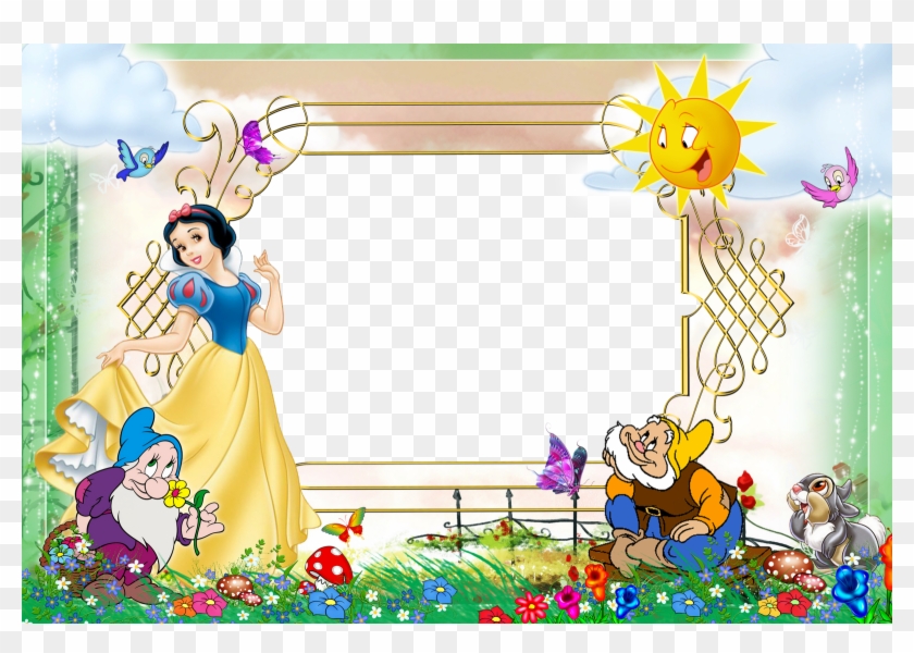 Pin Moldura Digital Princesas Genuardis Portal Picture - Border Design Cartoon Character Clipart