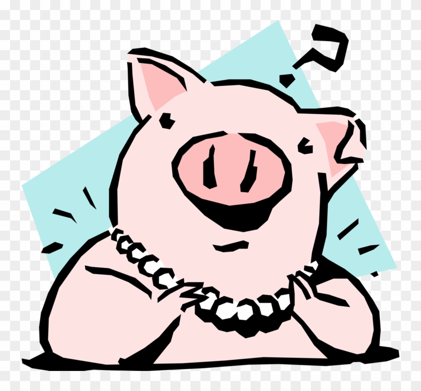 Vector Illustration Of Pig With Miss Piggy Questioned - High School Fundraiser Ideas Clipart #5183498