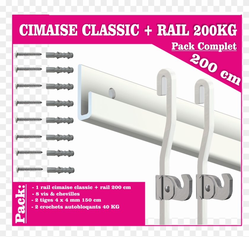 Kit Cimaise À Tableau Galerie Classic Rail Avec Tiges Clipart