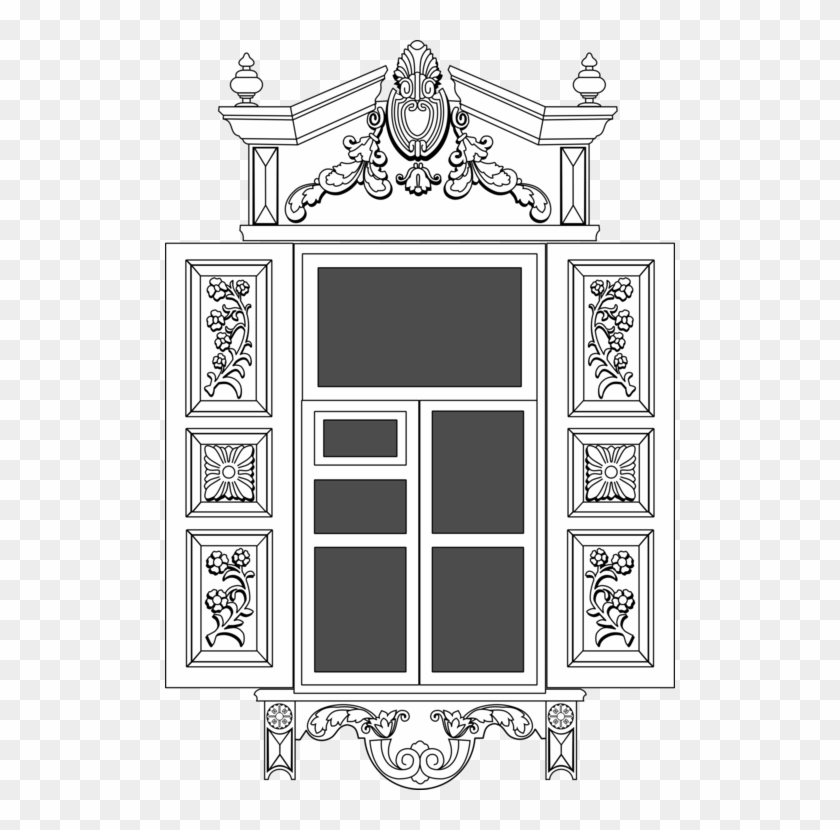 Window Clipart Style - Png Vektor Jendela Transparent Png