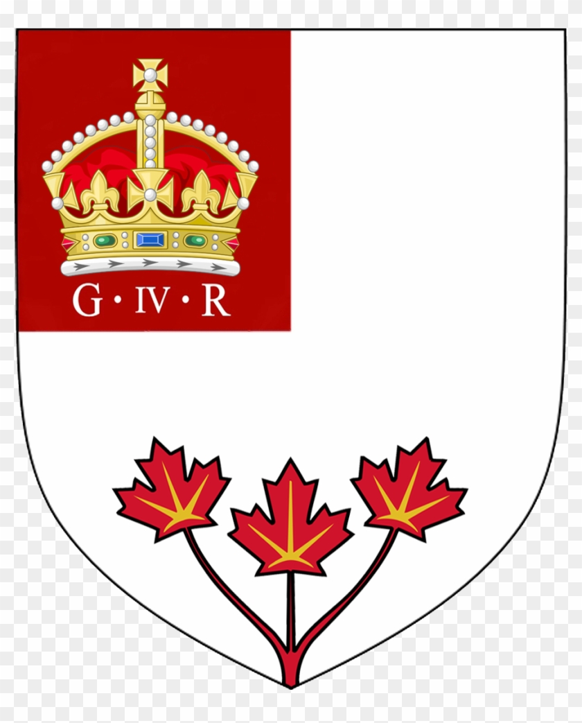 Royal Society Of Literature Arms Of Pantelis Kassotis - Canadian Three Maple Leaf Clipart