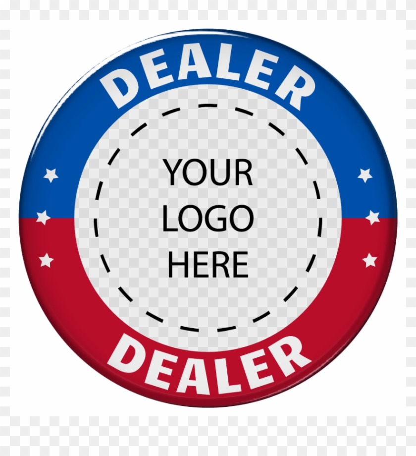 Red White And Blue Crystal Dealer Buttons - Circle Clipart