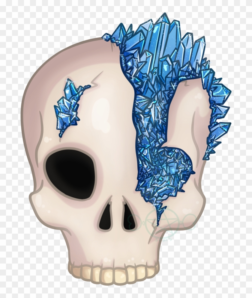 Blue Crystal Skull - Skull Clipart #5184782