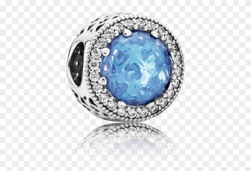 Pandora Radiant Hearts Charm, Sky-blue Crystal Clear - Radiant Hearts Charm Blush Clipart #5184925