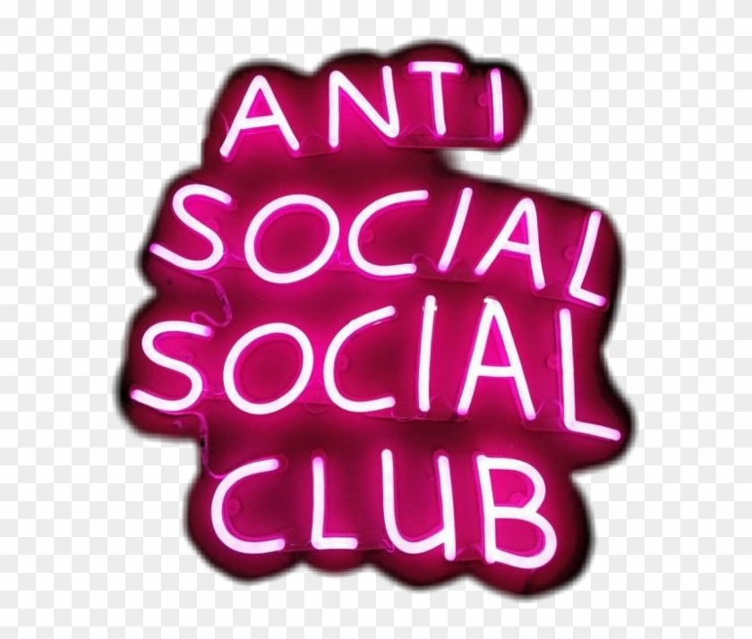 #neon #neonlight #antisocial #antisocialsocialclub - Colorfulness Clipart