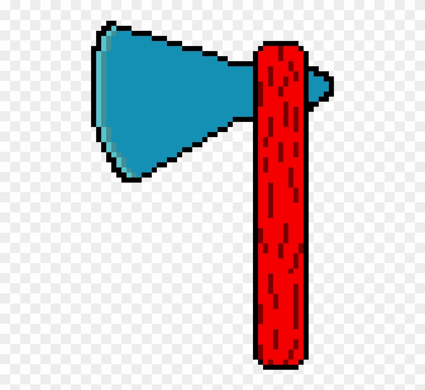 Blue Crystal Axe - 8 Bit Watermelon Clipart