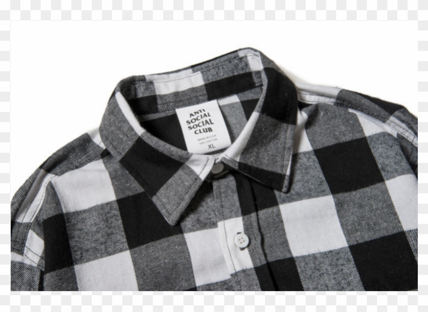 Anti Social Social Club Assc Flannel Checkered Button - Anti Social Social Club 2017 Flannel Clipart