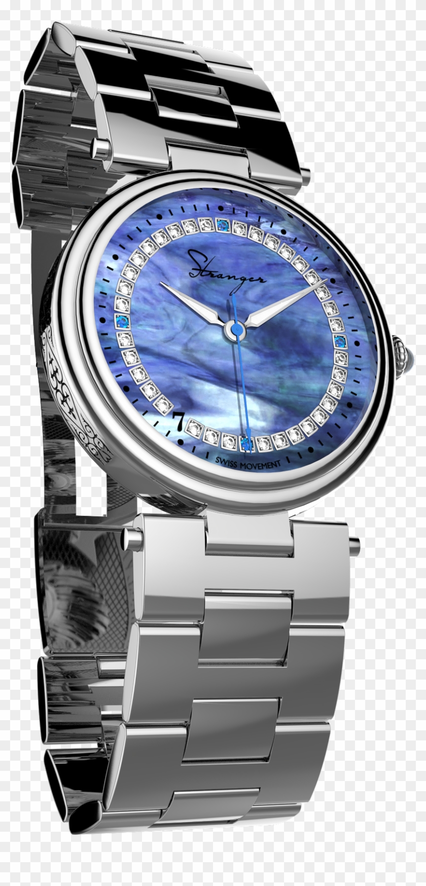Blue Crystal - Analog Watch Clipart