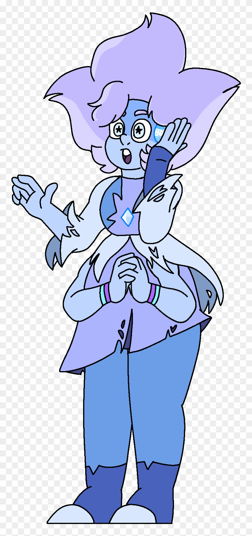 Iolite Ice = Light Blue Crystal - Cartoon Clipart #5185911