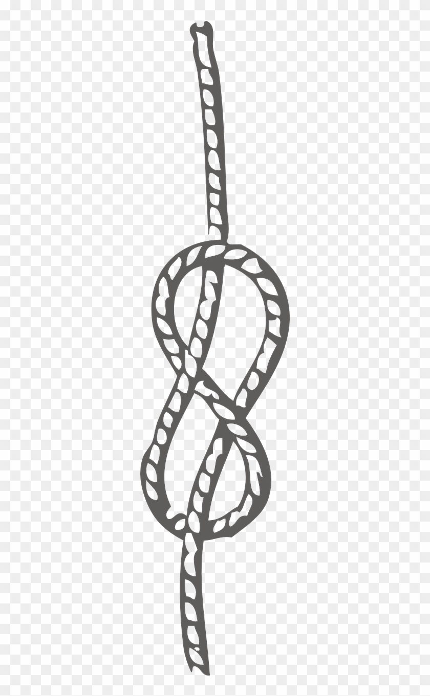 Knot Figure Eight Rope - Transparent Background Nautical Rope Border Clipart #5185972