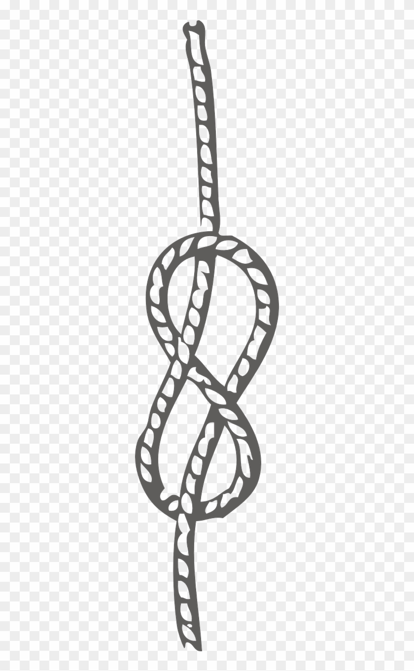 Knot Figure Eight Rope - Transparent Background Nautical Rope Border Clipart