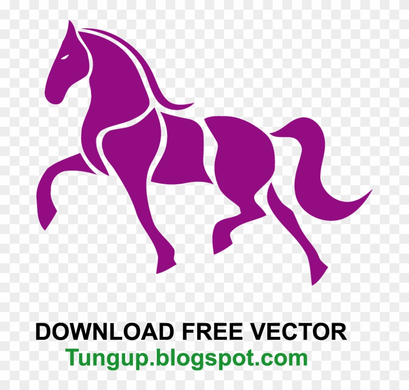 Logo Vector Premium Horse Abstract File - Jumping Bull Logo Clipart #5186426