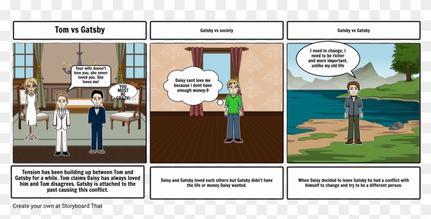 Conflict In The Great Gatsby - Person Vs Society Conflict In The Great Gatsby Clipart #5187938