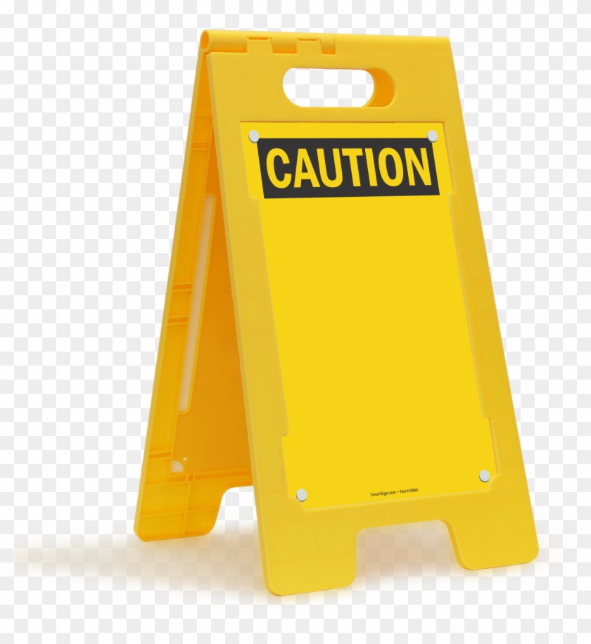 Caution Blank Fold-ups® Floor Sign - Slippery When Wet Sign Clipart