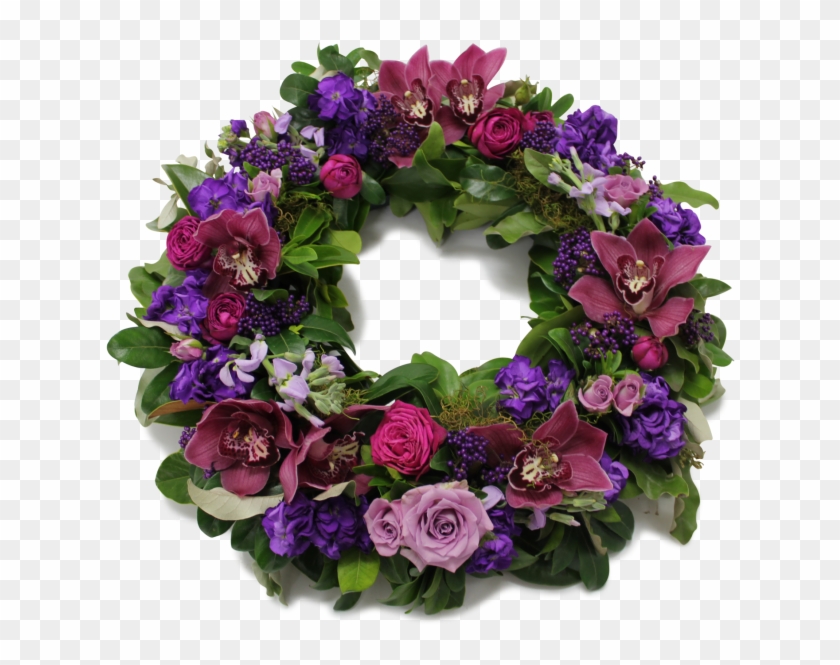 Purple Funeral Wreath - Bouquet Clipart #5188339