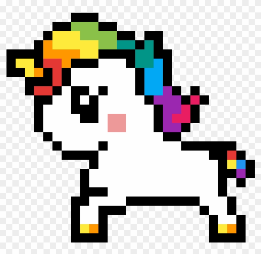 Cute Pixel Art Unicorn - Pixel Art Facile Licorne Clipart