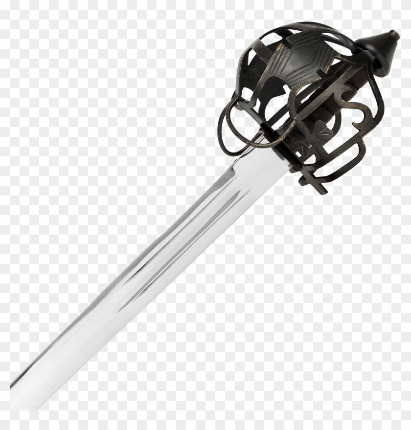 The Knights Vault - English Basket Hilted Sword Clipart #5189243