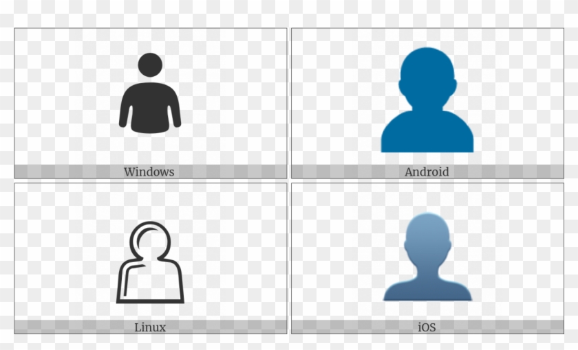 Bust In Silhouette On Various Operating Systems - Illustration Clipart