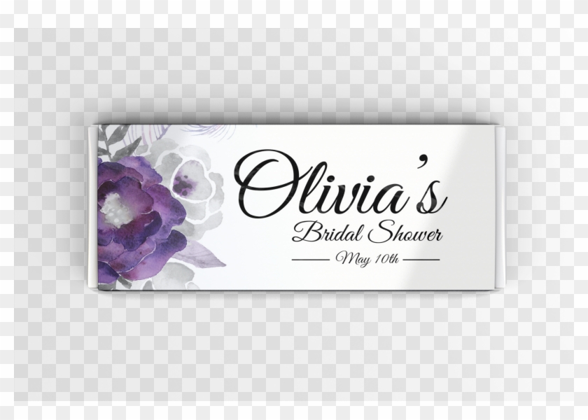 Purple Floral Chocolate Candy Bar Wrapper Image And Clipart #5191369