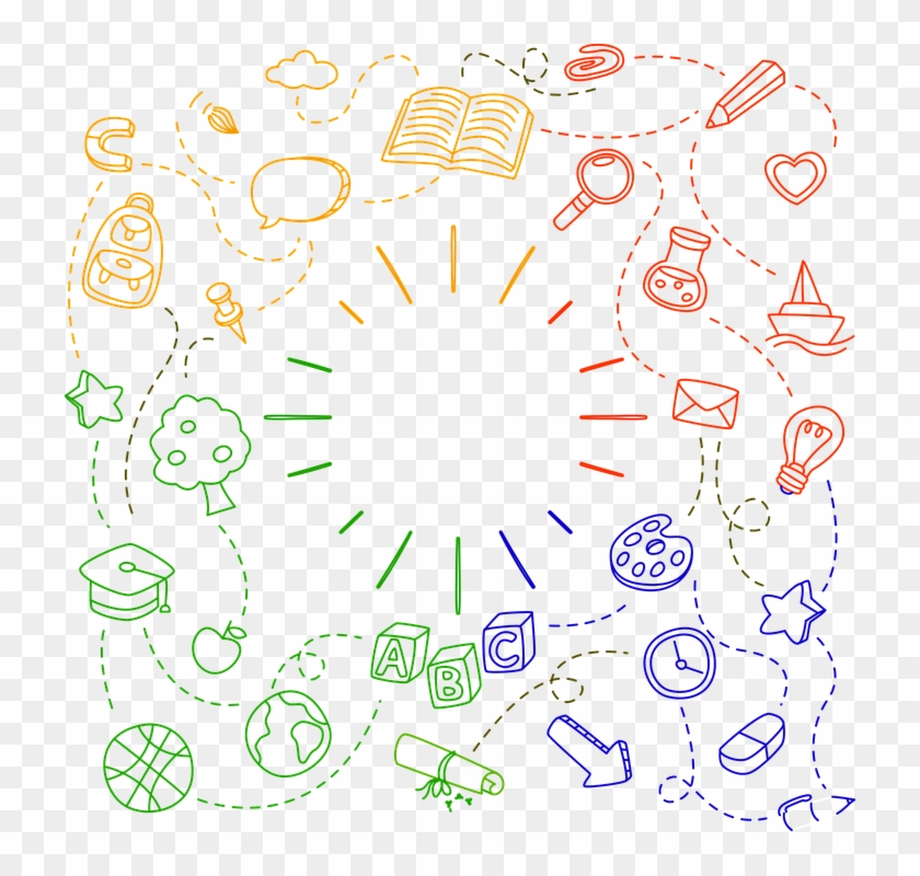 School Icons Design Colorful Education Book Set - Ikon Grup Wa Sekolah Clipart