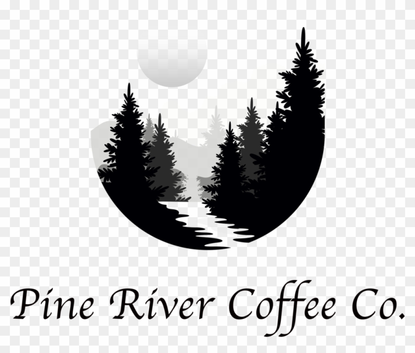 Forest In Circle Silhouette Clipart