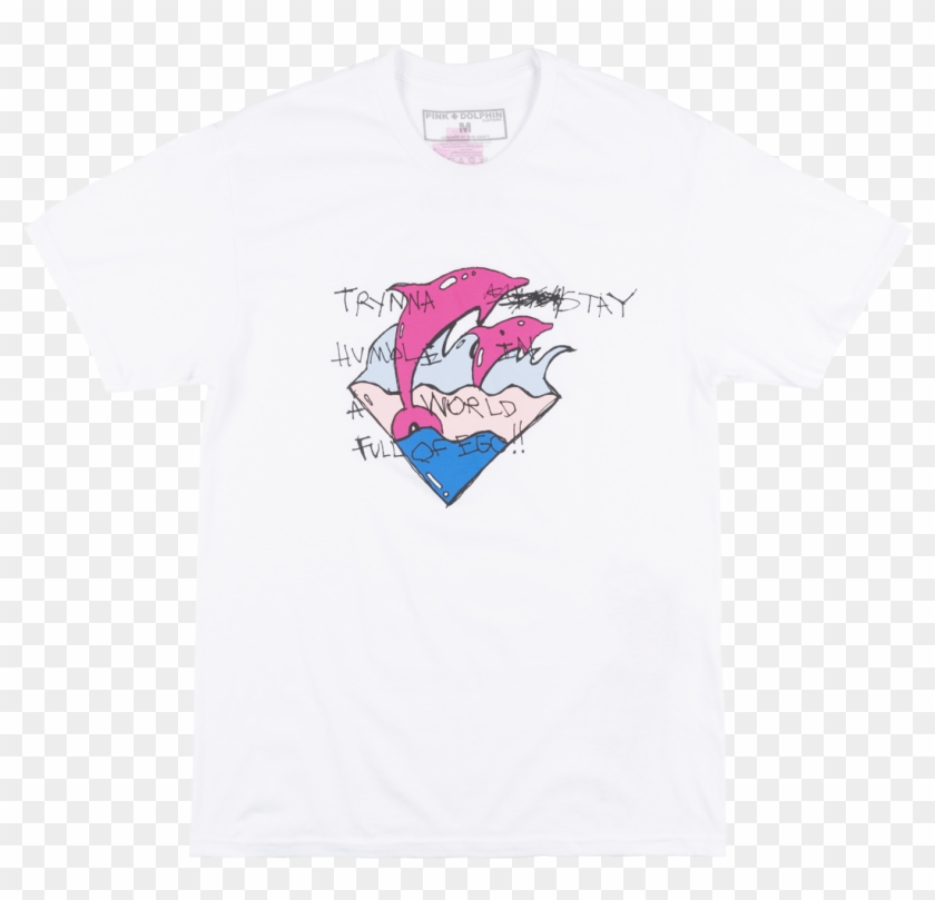 Pink Dolphin Humble Waves T-shirt Mens Fall 2018 Tee - Active Shirt Clipart #5191739