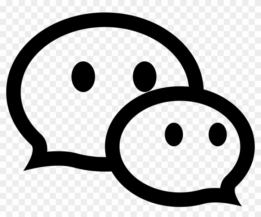 Png File - Wechat Logo Black And White Clipart
