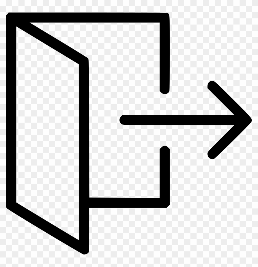 Door Clipart Png - Exit Door Icon White Png Transparent Png #5192375