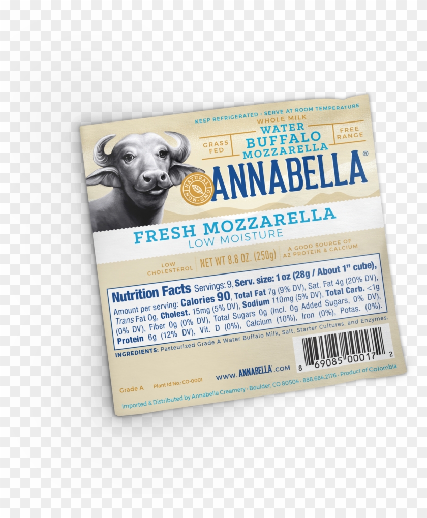 Water Buffalo Mozzarella Rich In High Quality A2 Protein - Bighorn Clipart