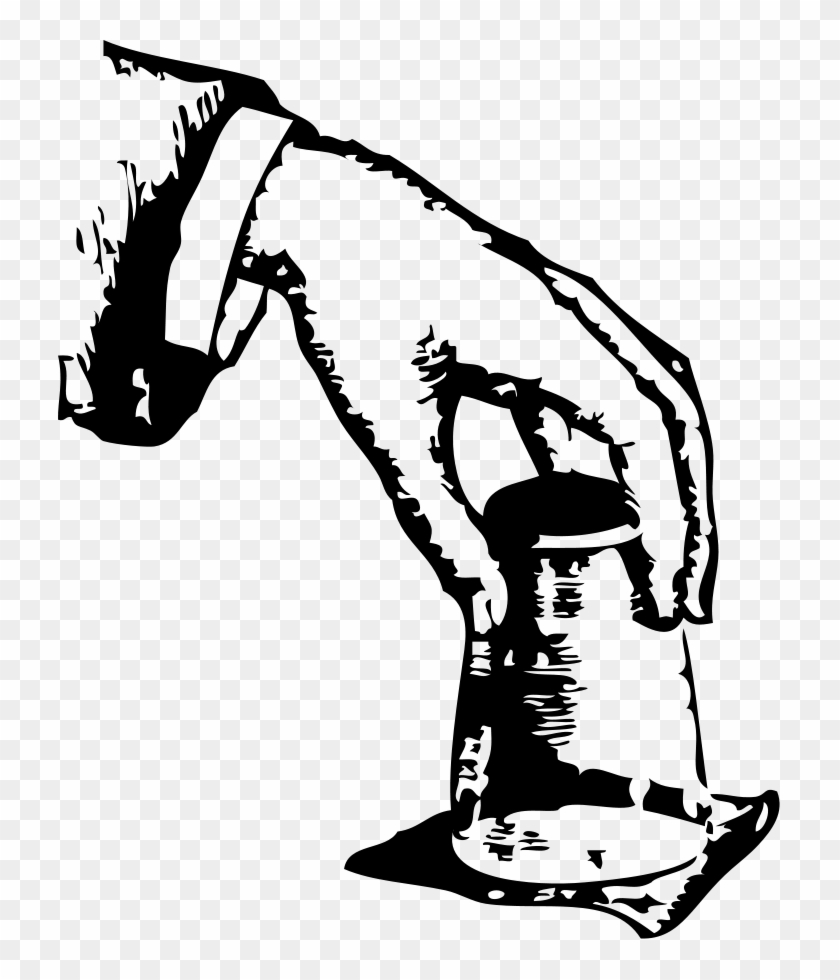 Trick Or Treat Bag Svg Vector File, Vector Clip Art - Hand Holding Glass Graphic - Png Download