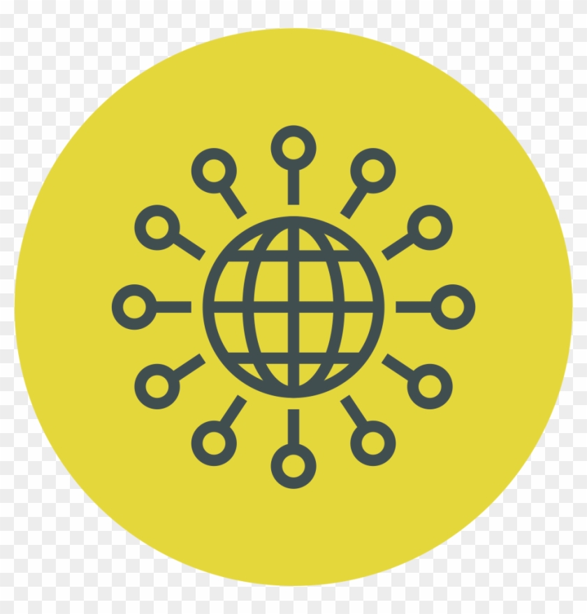 Ícone Amarelo - Data Network Icon Png Clipart