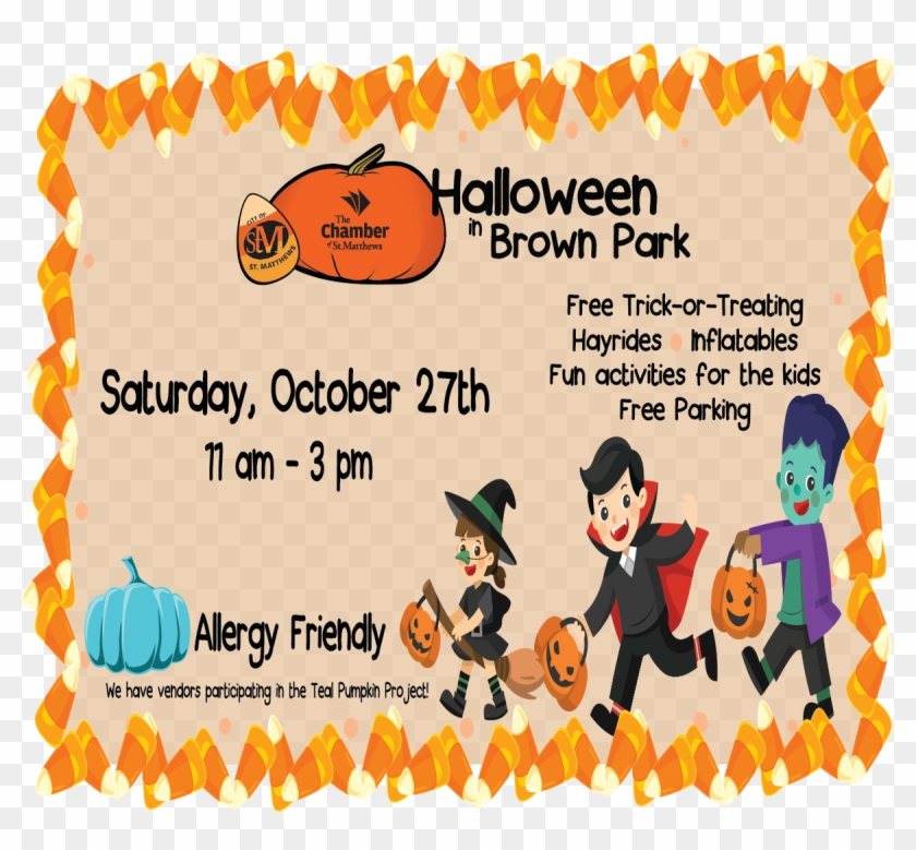 Free Trick Or Treating, Inflatables And More - Cartoon Clipart