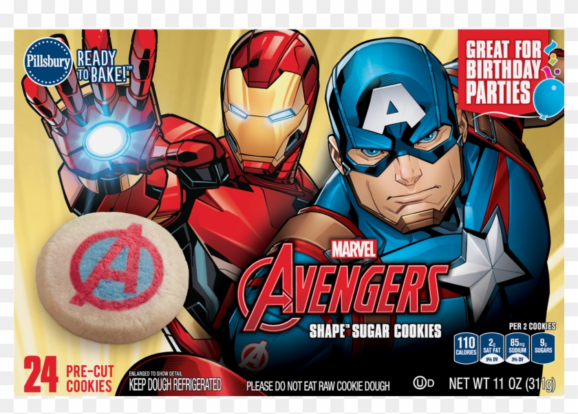 Pillsbury Ready To Bake Avengers Shape Sugar Cookie - Avenger Captain America Wallpaper Hd Clipart