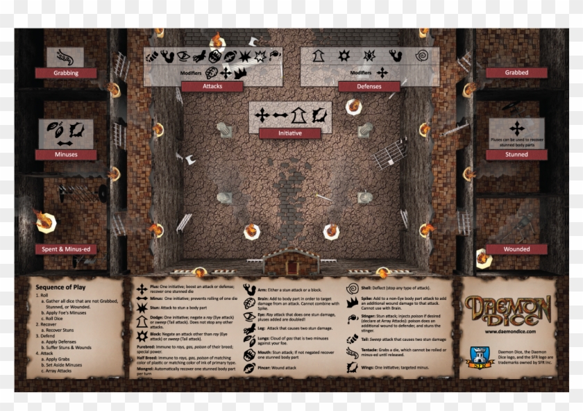 Daemon Dice Playmat - Dragon Dice Playmat Clipart #5193436