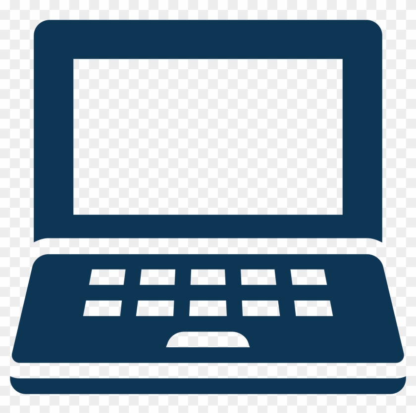 Laptop Icon Blue Clipart #5193591