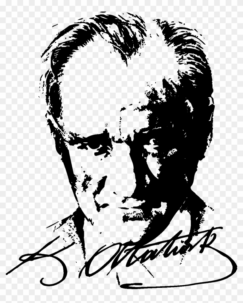 Mustafa Kemal Ataturk Silhouette [5 Eps File] Vector - Atatürk Silüeti Clipart