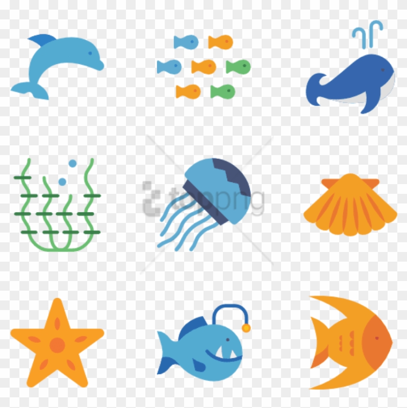 Free Png Sea Animals - Sea Animal Icon Png Clipart #5193890