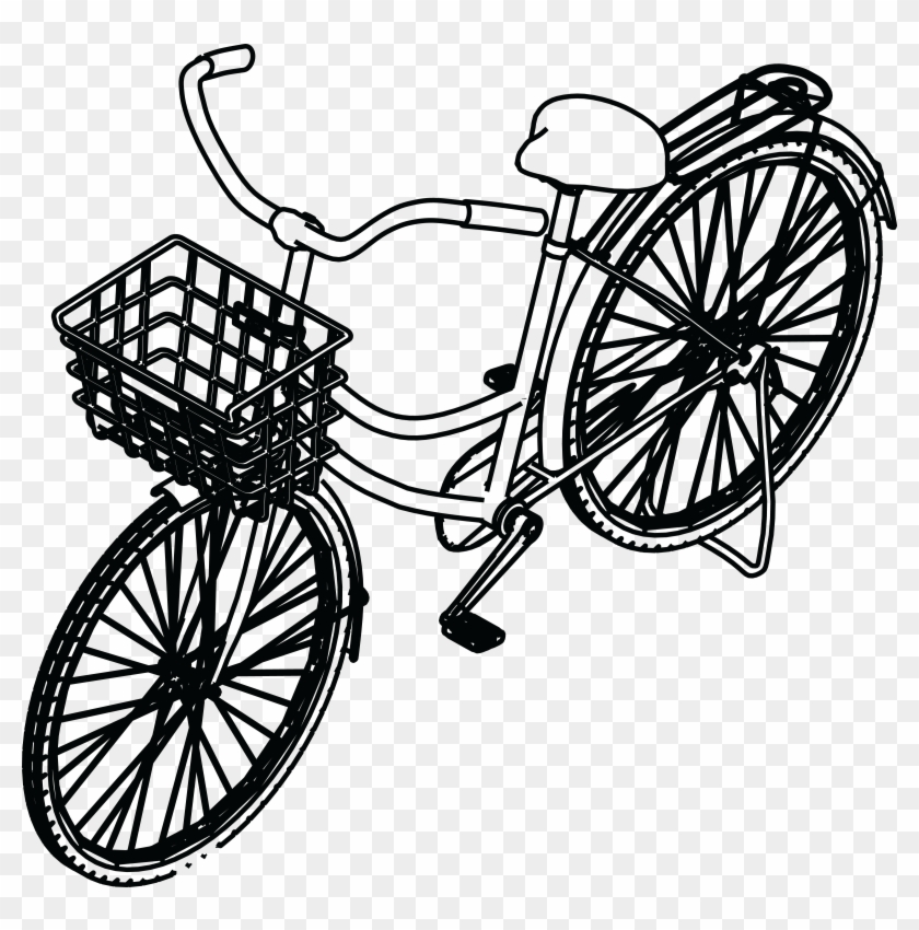 Free Of A With Eps Svg - Isometric Bike Drawing Clipart
