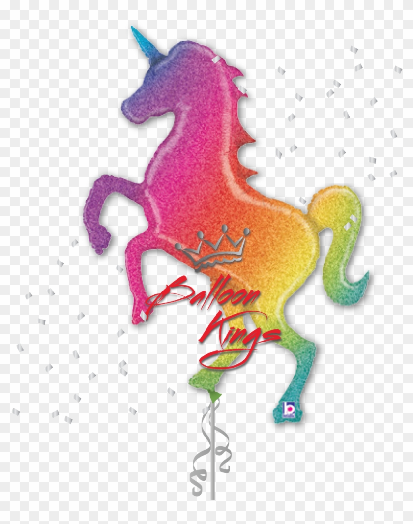 Glittering Rainbow Unicorn Glitter A Rainbow Unicorn Clipart Pikpng