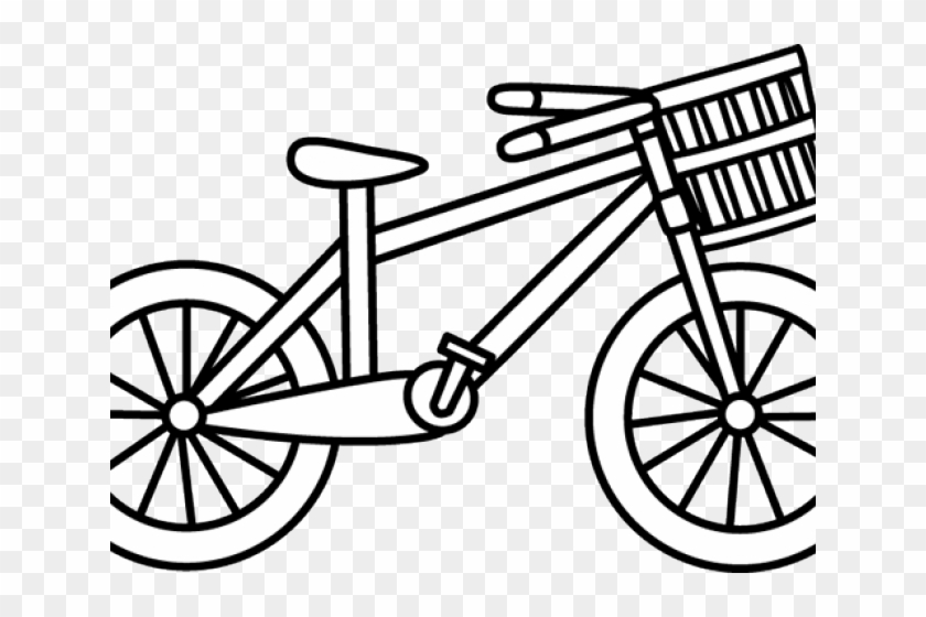 Bike Clipart Outline - Black And White Clip Art Bike - Png Download #5193960