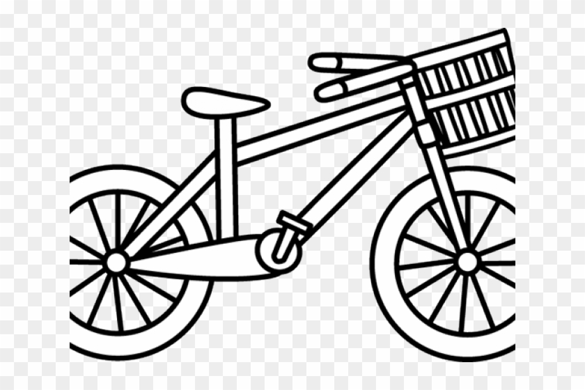 Bike Clipart Outline - Black And White Clip Art Bike - Png Download