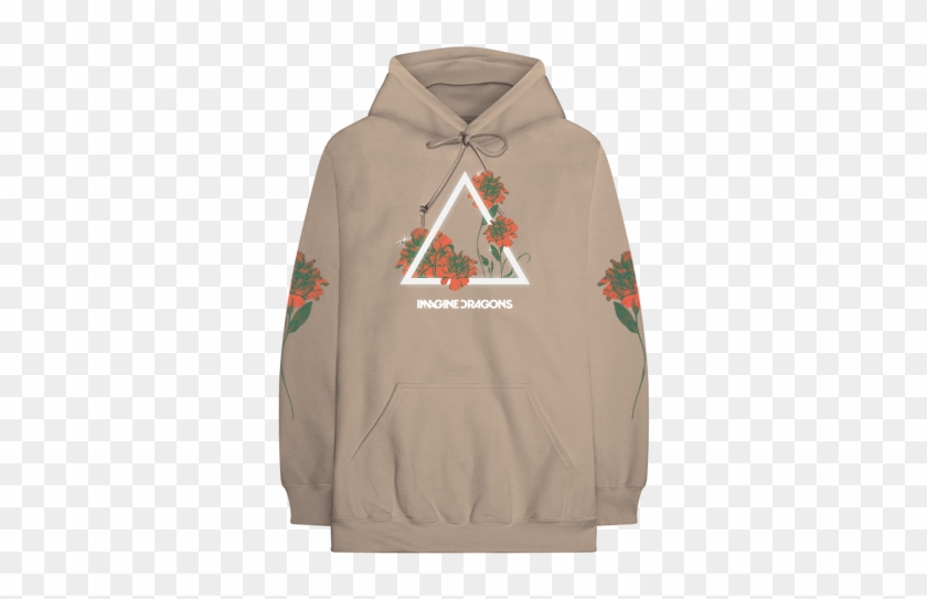 Floral Logo Tan Hoodie - Imagine Dragons Origins Hoodie Clipart