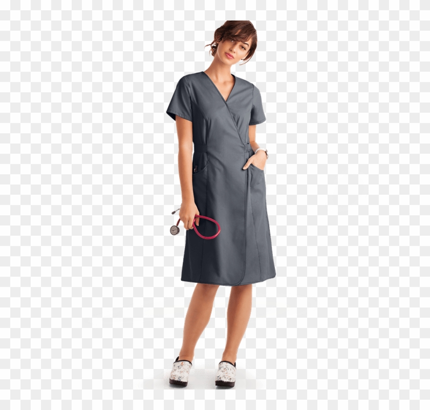Ua939c - Wrap Around Scrub Dress Clipart
