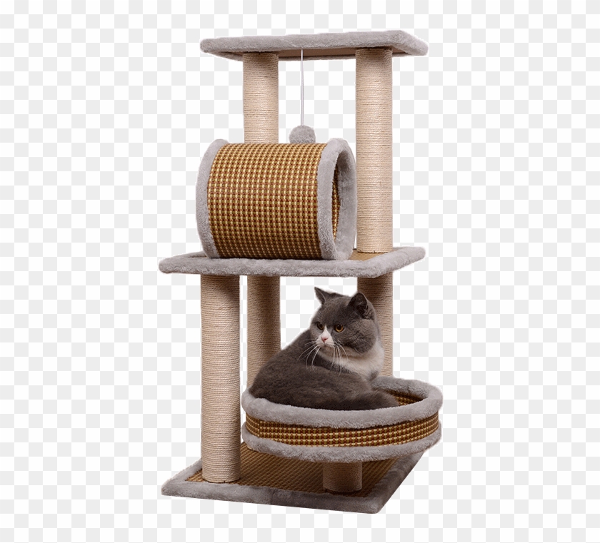 Cat Climbing Frame Small Sisal Cat Rack Wooden Cat - Cat Grabs Treat Clipart #5196162