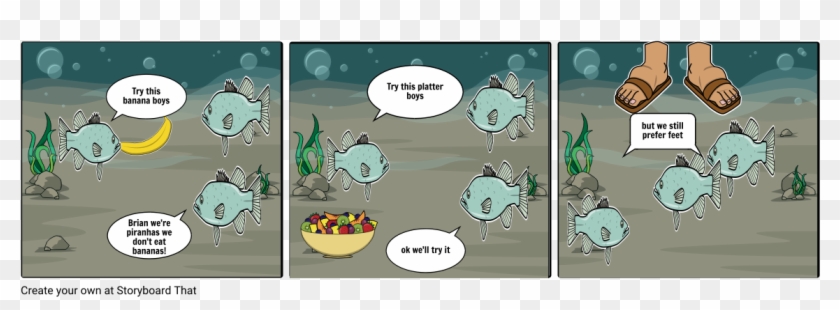 Piranha Nipun And Josh - Cartoon Clipart #5196269